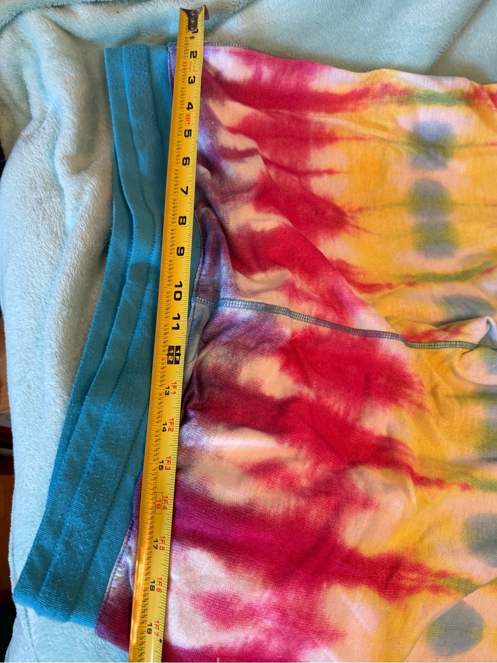 George Kids Tie-Dye Leggings with Teal Waistband
